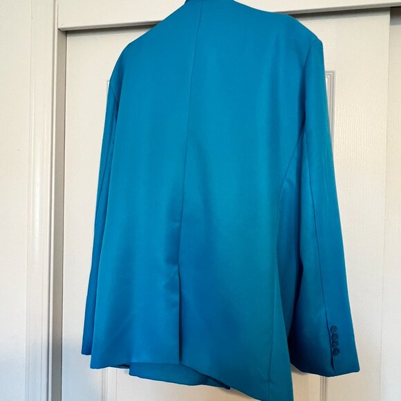 Men's Party Suit Solid Blue Prom Suit for Themed Party Events With Tie Pants XXL - Picture 5 of 6